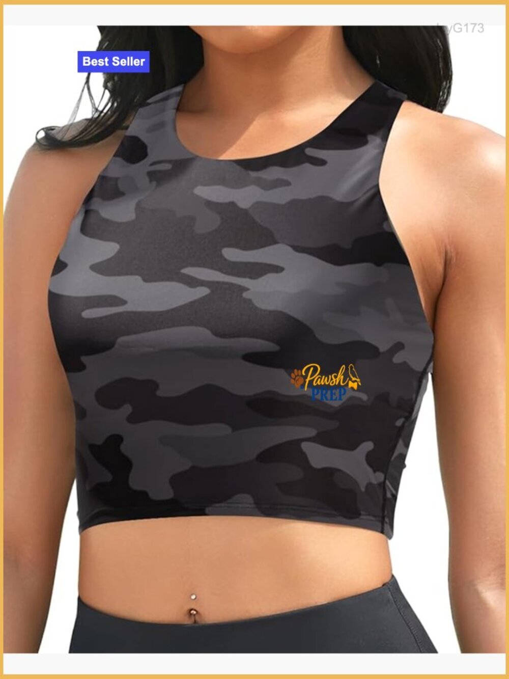 High Waisted Bikini Crop Top Sporty Swimsuit Removable Cups